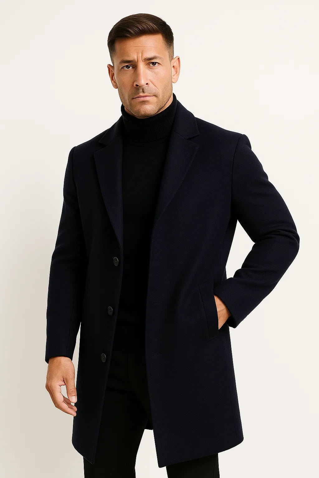 Moderne | Trench Coat – Stylish Mid-Length Design for Men