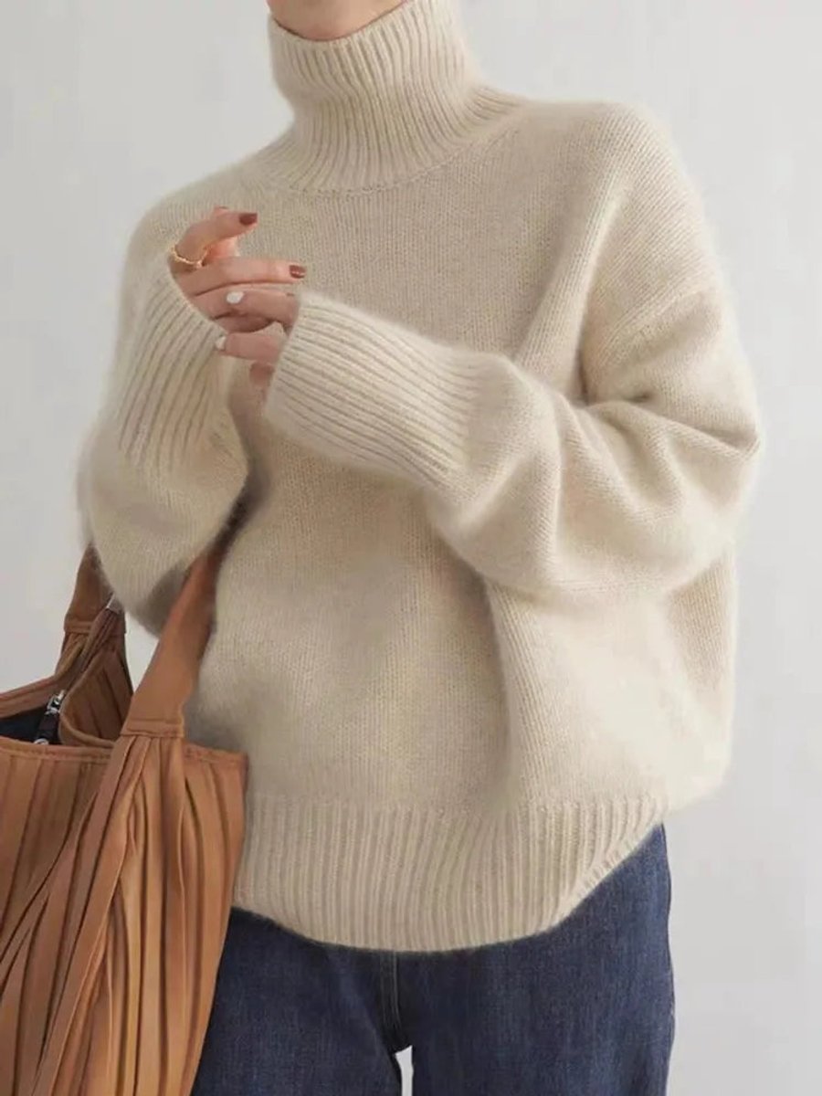 Clara | Knit Sweater – Weicher Oversized Rollkragen für Damen