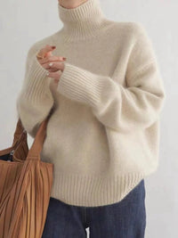 Tanja | Soft wool-blend knit turtleneck sweater