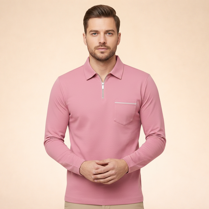 Patrick | Elegant breathable long-sleeve polo shirt