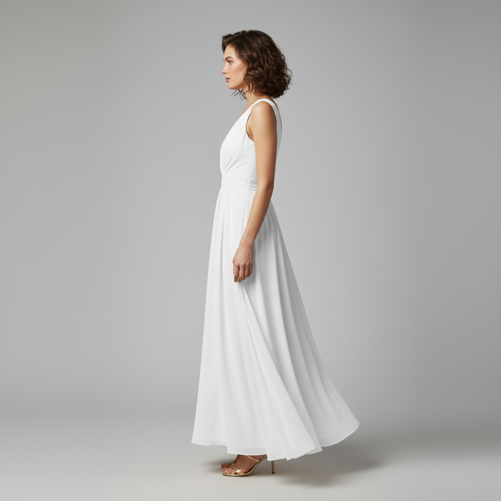 Sofia | Damen V Ausschnitt Maxikleid