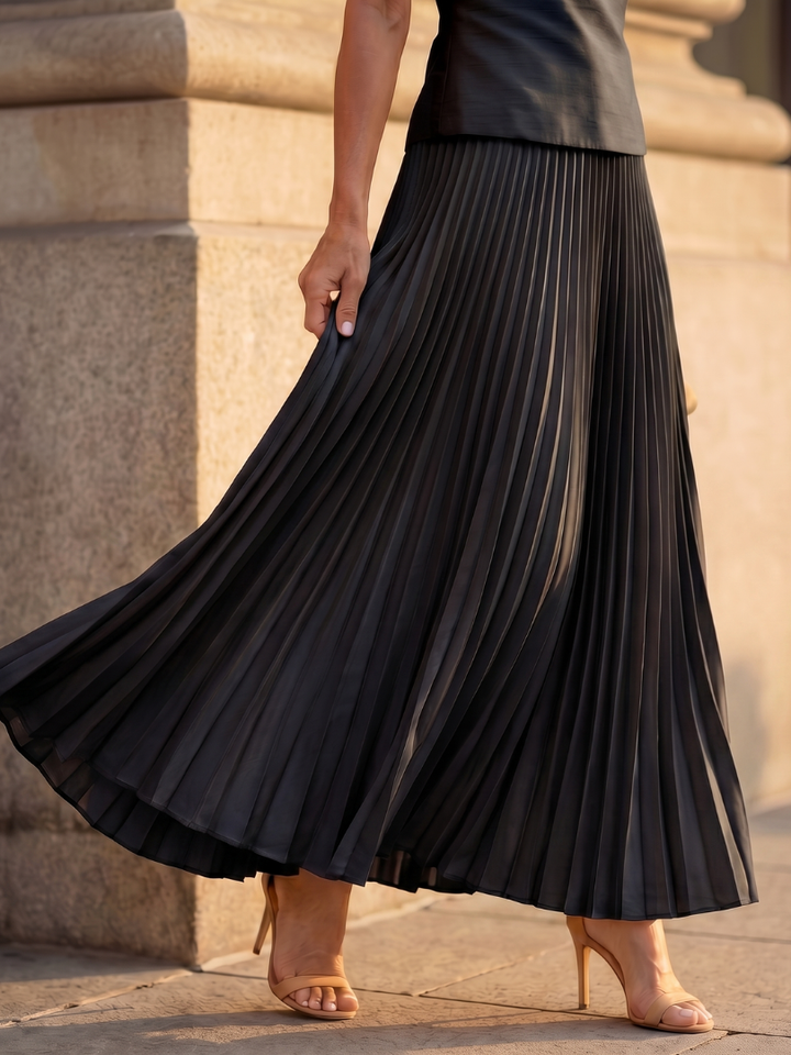 Rhodes | Pleated Skirt Set – Strukturierter Oberteil für Damen