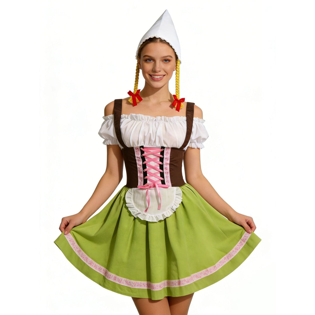 Ursula | Playful Oktoberfest Dirndl Dress with Apron and Festive Accessories