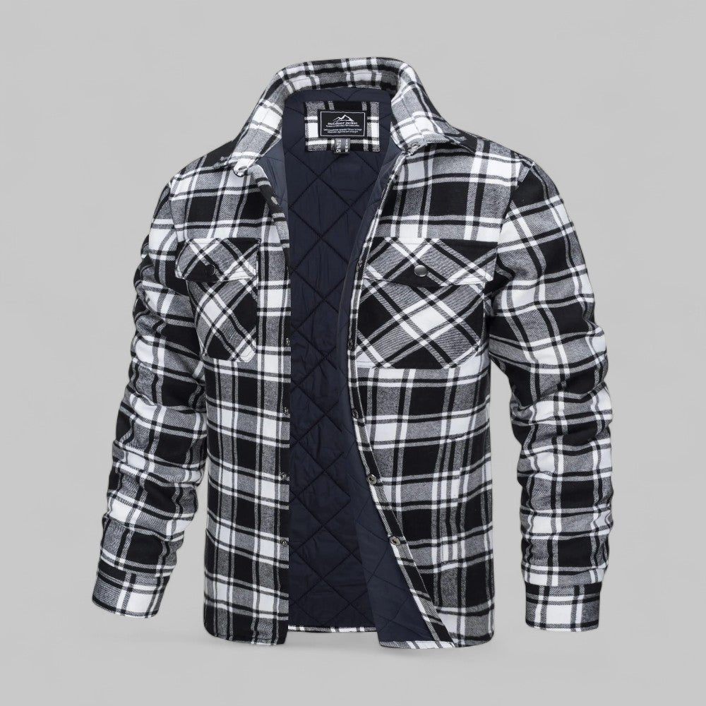 Tobias | Flanell Hemdjacke – Klassisches Karo mit Wärme