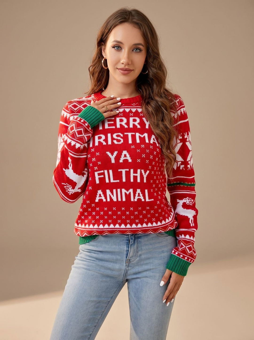 Johanna | Weihnachtspullover – Festlicher Strickpullover für Damen