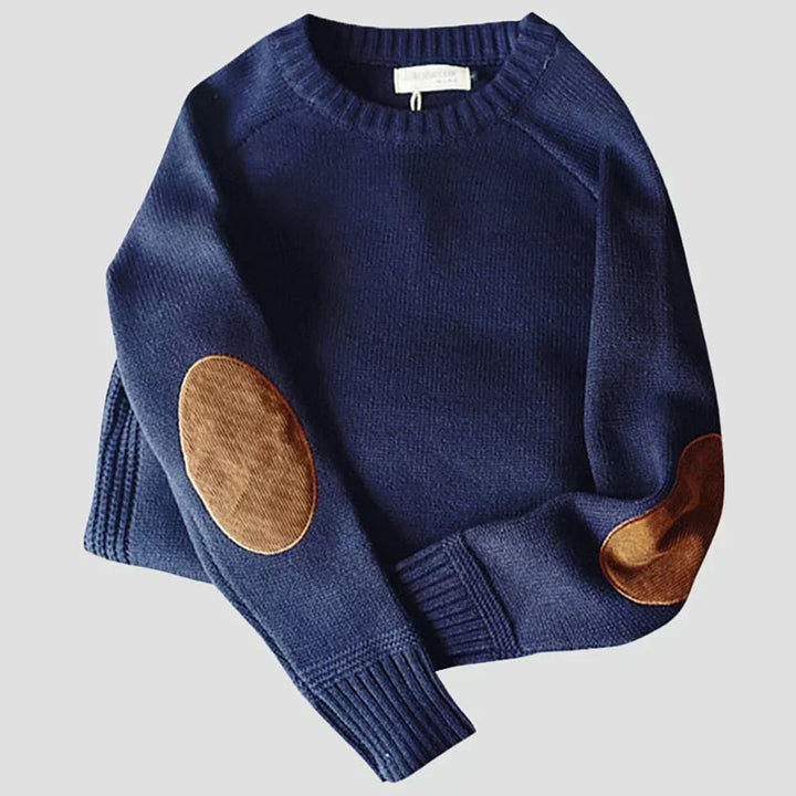 Lukas | Classic Men's Knit Sweater with Elbow Patches