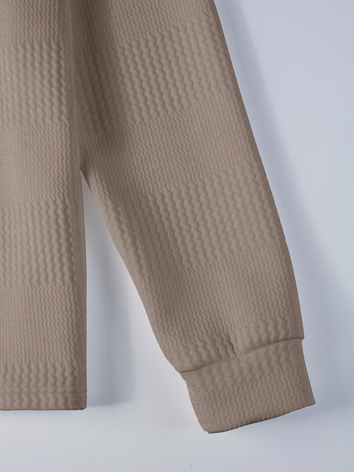 Fletcher | Langarm-Polohemd mit strukturiertem Design