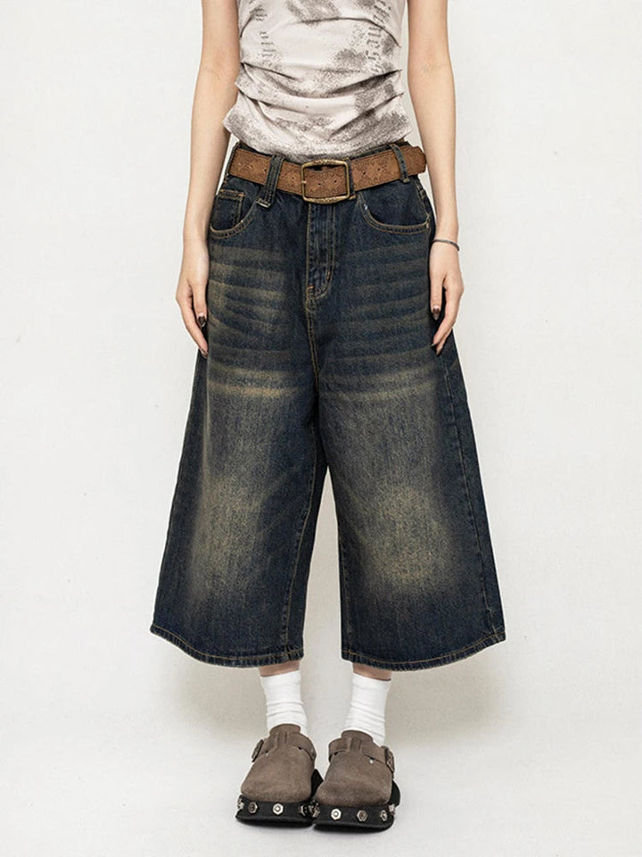 Mia | Retro Denim Culottes: Wide-Leg Trousers for a Striking Streetwear Look