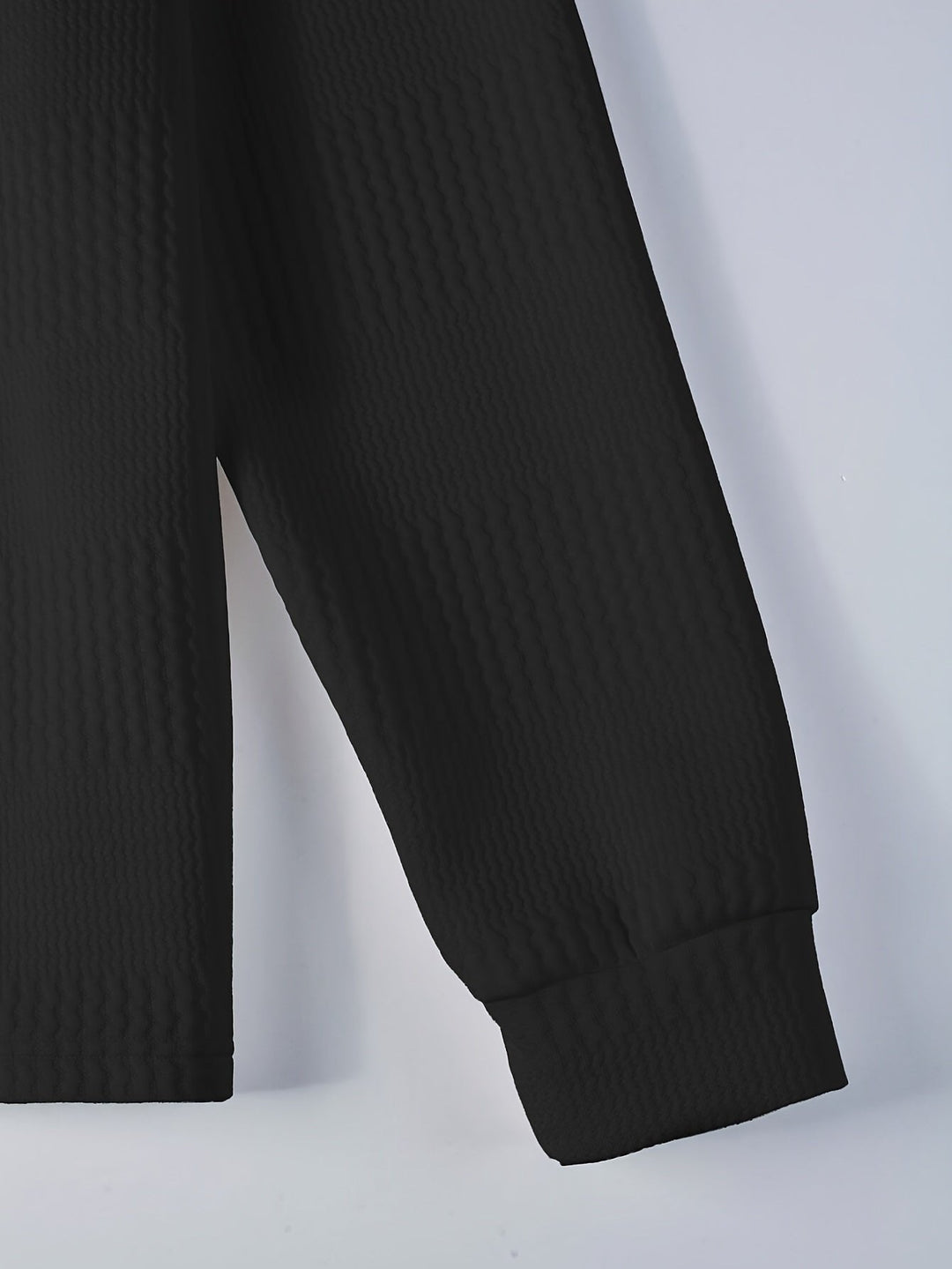 Fletcher | Langarm-Polohemd mit strukturiertem Design
