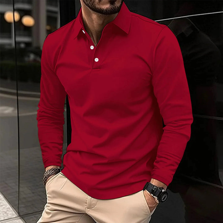 Luca | Polo-Shirt mit langen Ärmeln für Männer