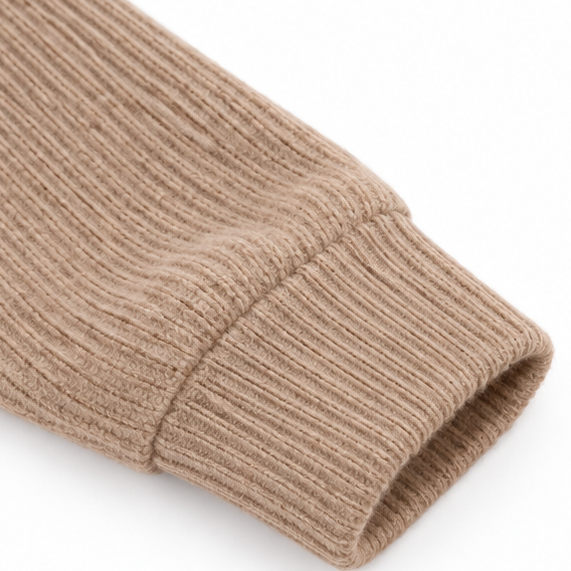 Wovella | Ribbed Knit Hoodie Sweater – Bequem und Vielseitig für Frauen