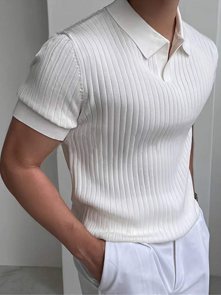 Cameron | Texturiertes Polo-Shirt – Eleganter Schnitt für Männer