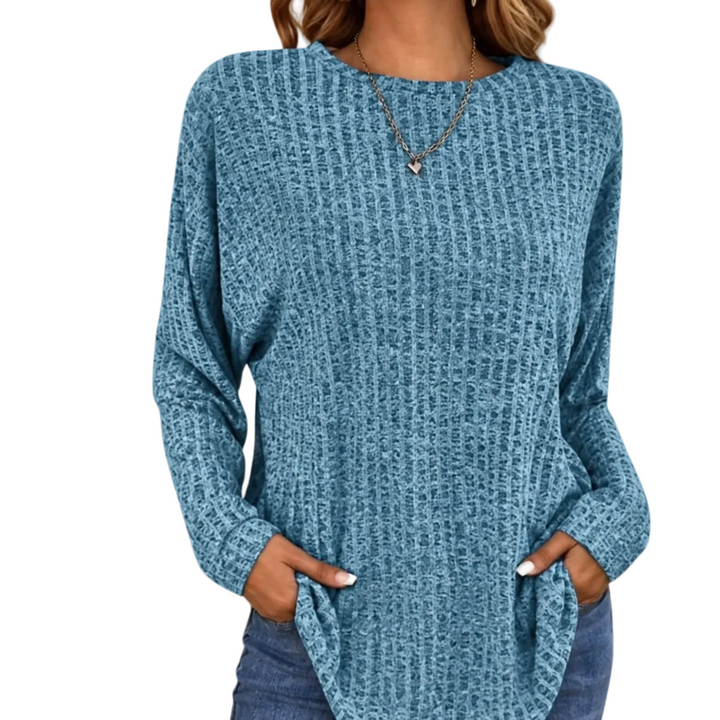 Wovelle | Waffle Knit Oversized Sweater – Flauschiger Komfort für Jede Gelegenheit