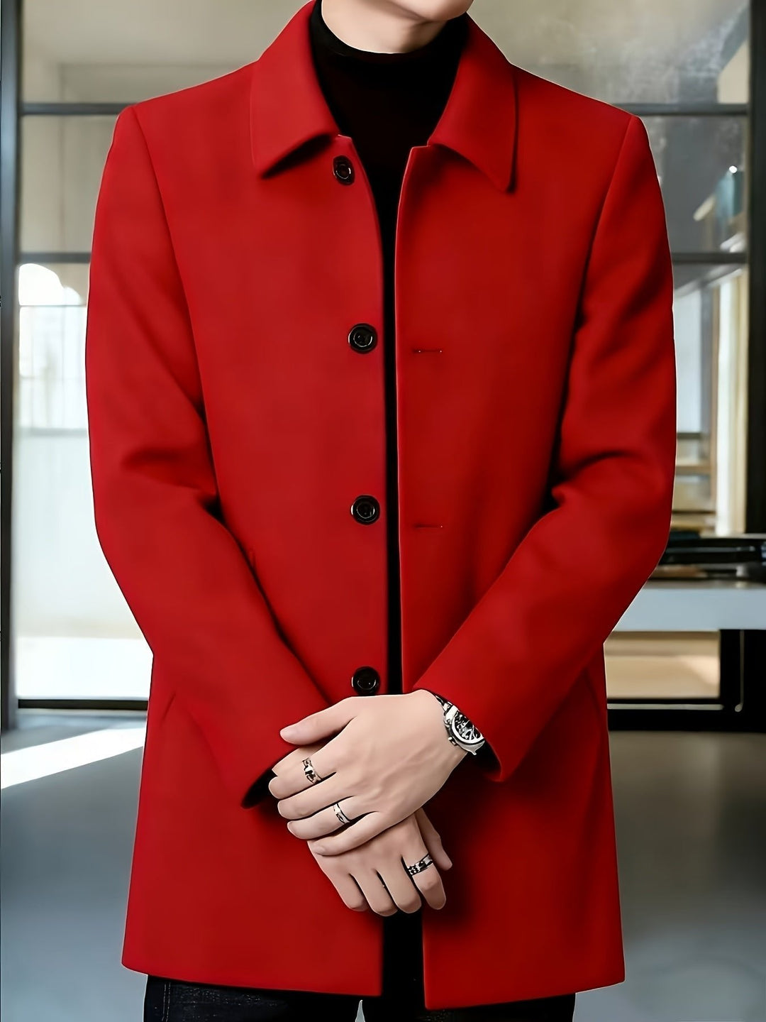 Gerard | Überziehmantel – Eleganter Single-Breasted Stil für Männer
