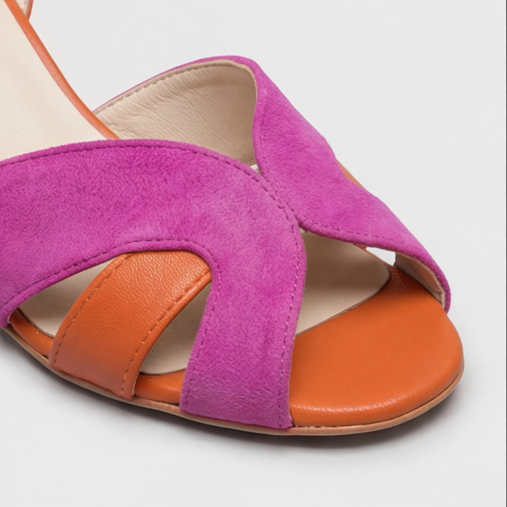 Amanda | Orthopädische Chunky Heels im Farbblock-Design