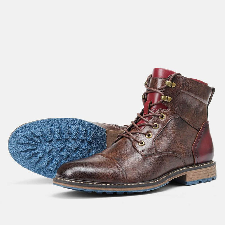 Victor | Elegant Genuine Leather Oxford Boots for Men