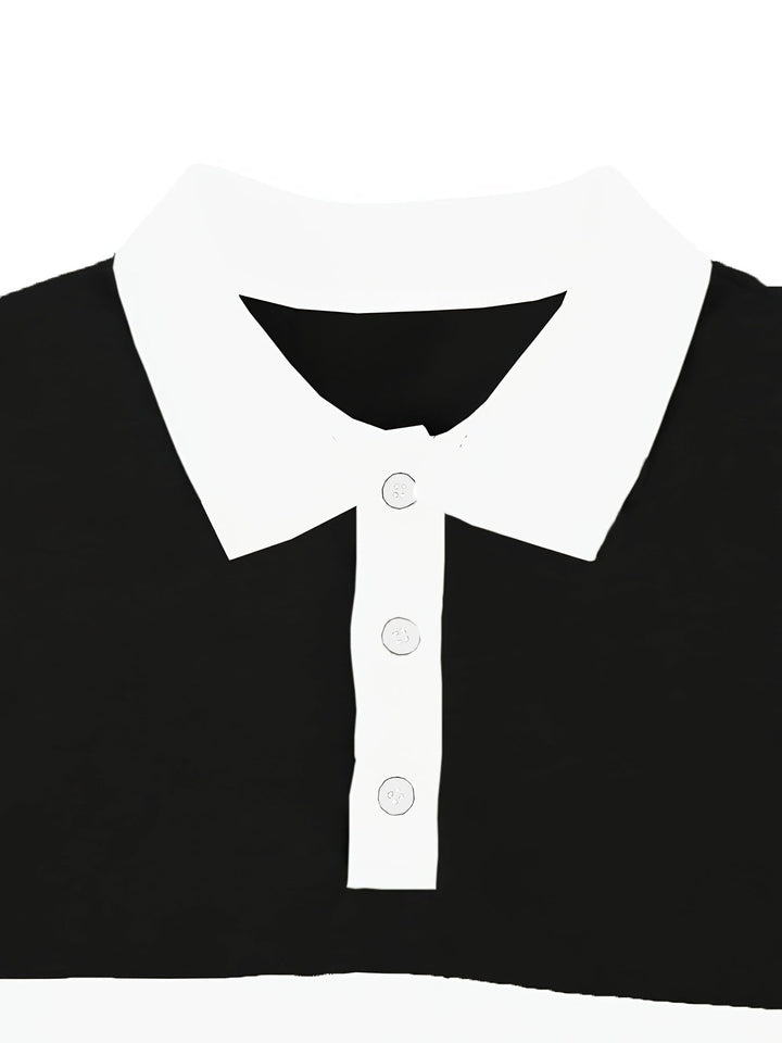 Grayson | Colour-Block Langarm Polo-Shirt
