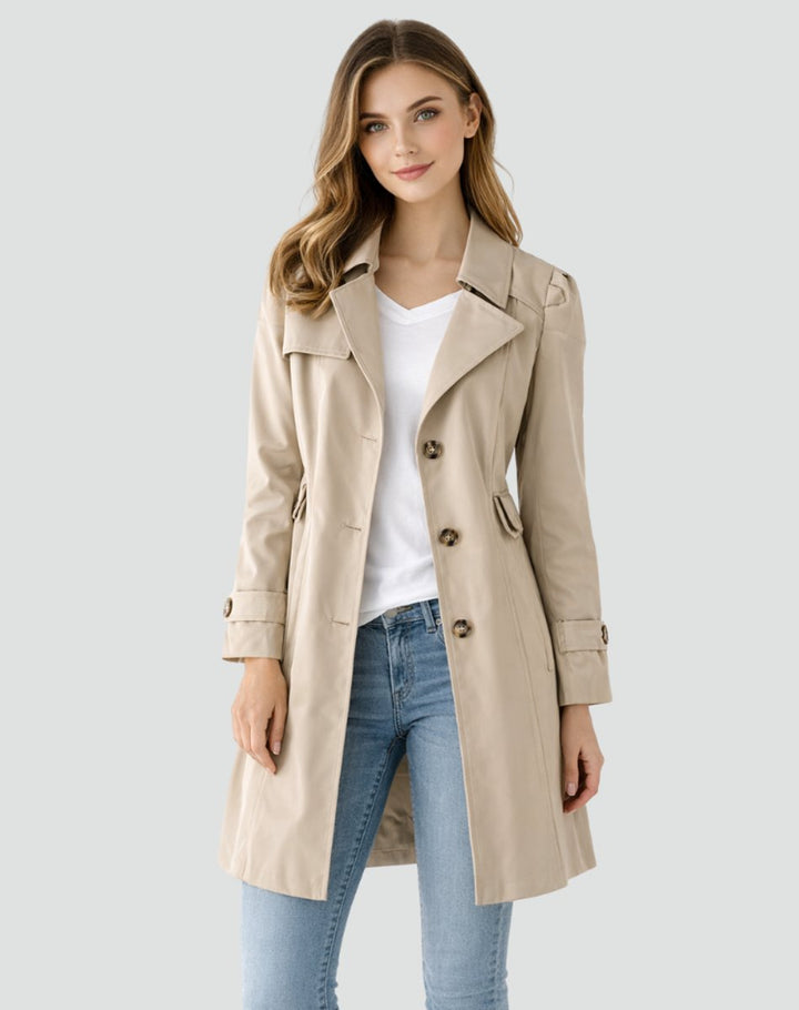 Camille | Classic Fitted Trench Coat with Timeless Elegance