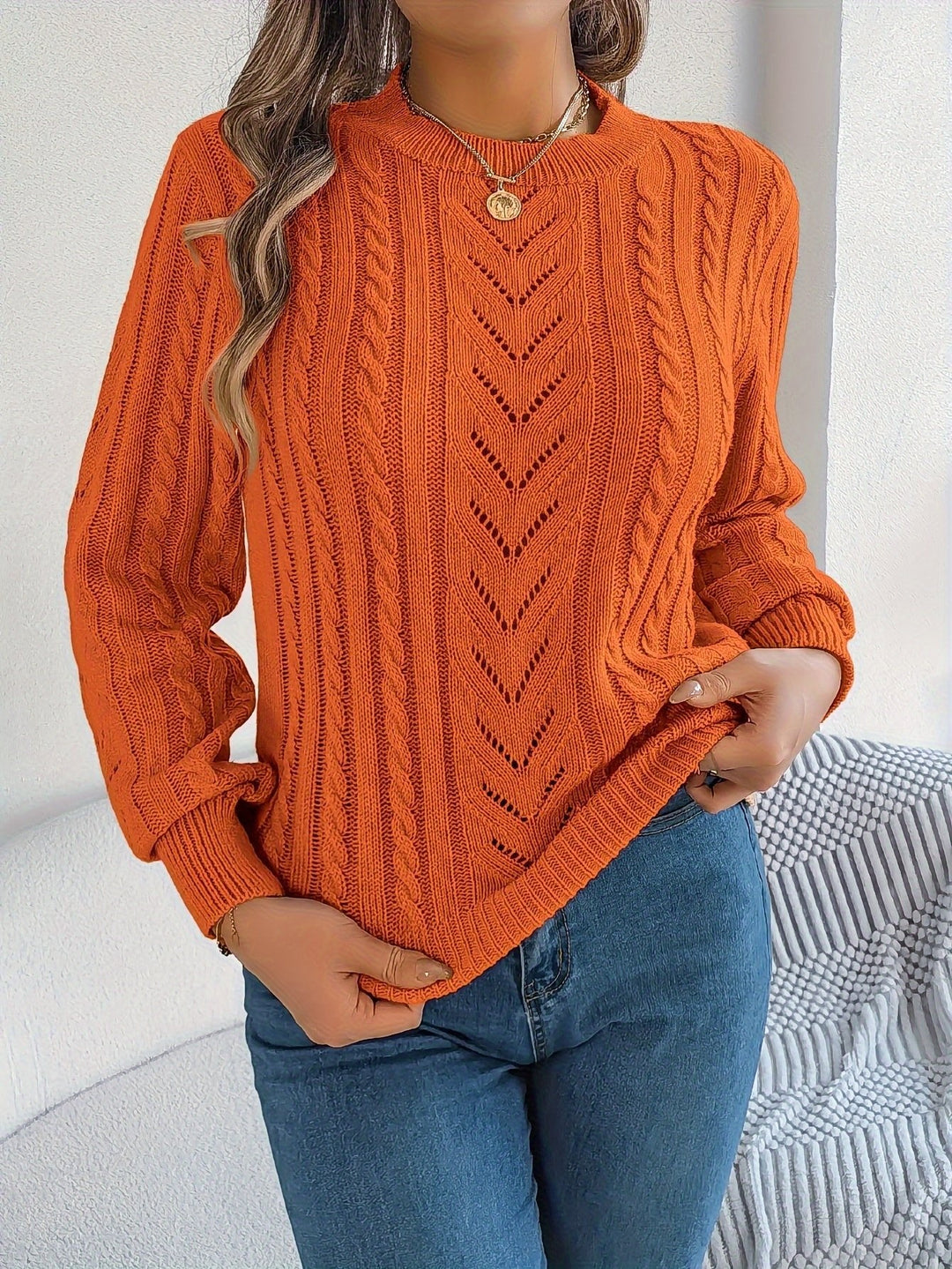 Blythe | Strickpullover mit Kabelmuster