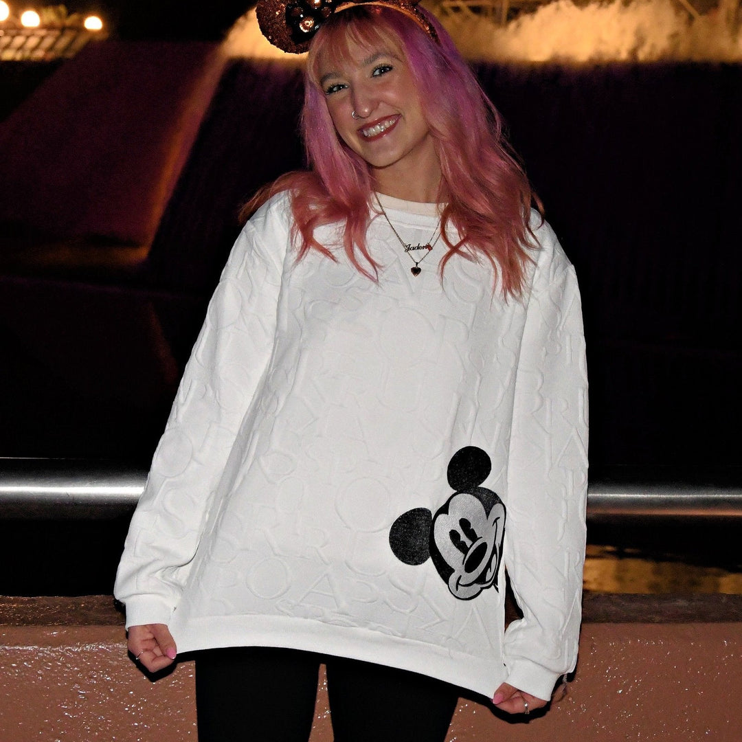Georgia | Mickey Mouse Print Loose Sweater – Bequemer Stil für jeden Tag