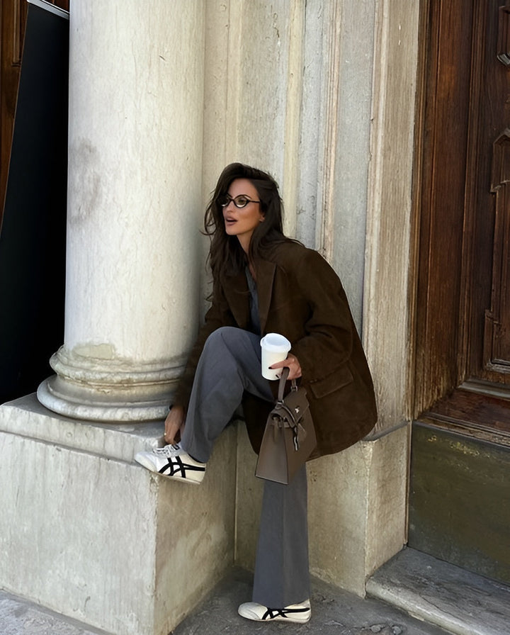 Heike | Eleganter Und Stilvoller Suede Blazer