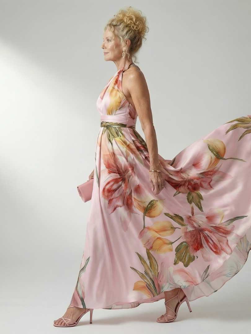 Amiel | Maxi Kleid – Luftiges Floral-Muster für Damen