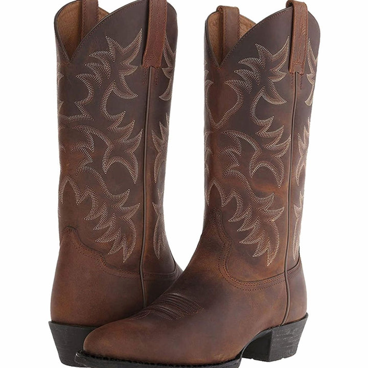 Hannah | Cowboystiefel – Damen mit Western-Stickerei Blockabsatz