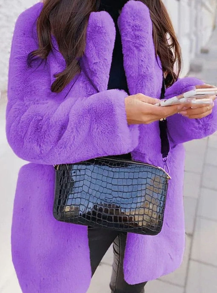 Luisa | Kunstfellmantel – Langer Teddyjacke für Damen
