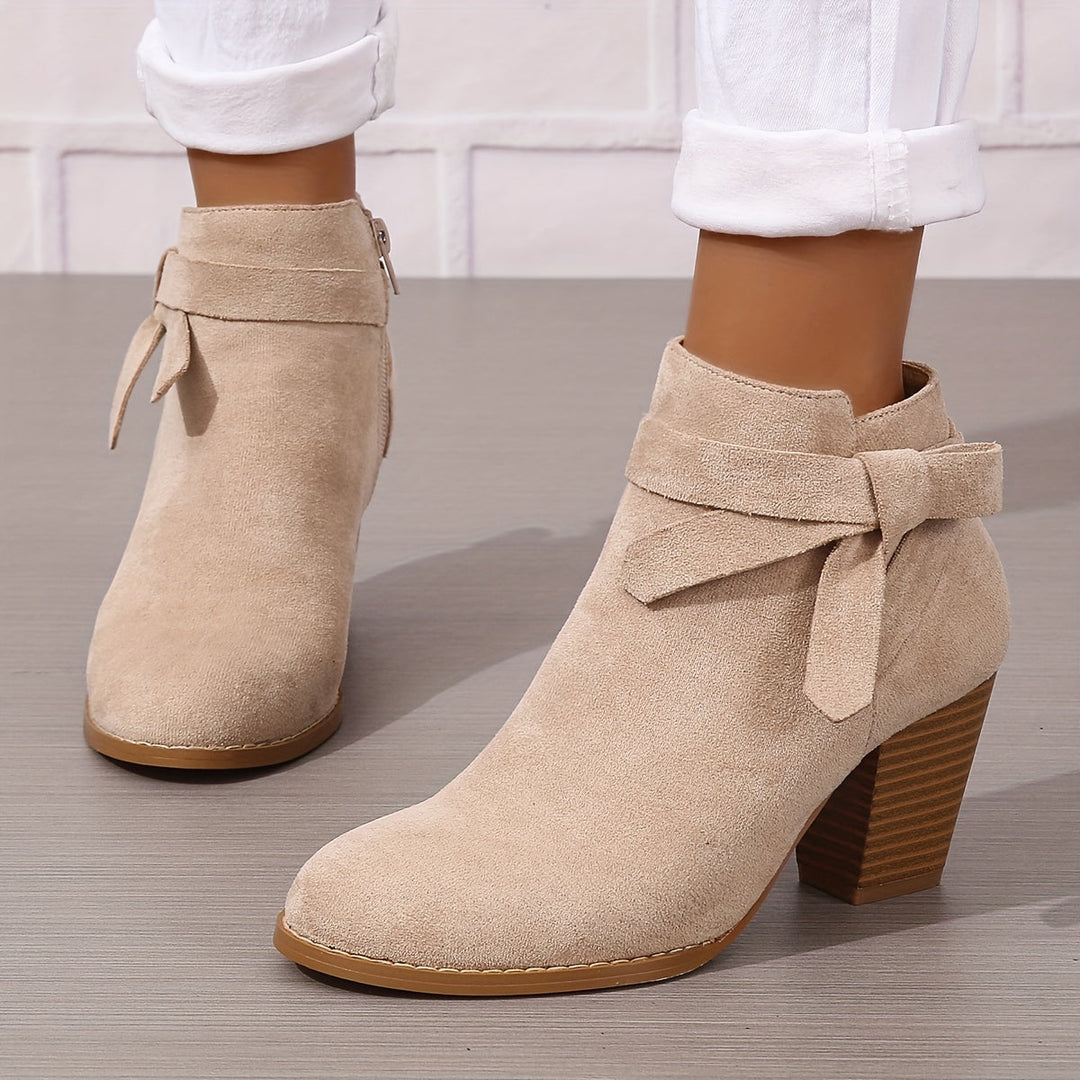 Lea | Elegant and Modern Ankle Boots with Bow Detail