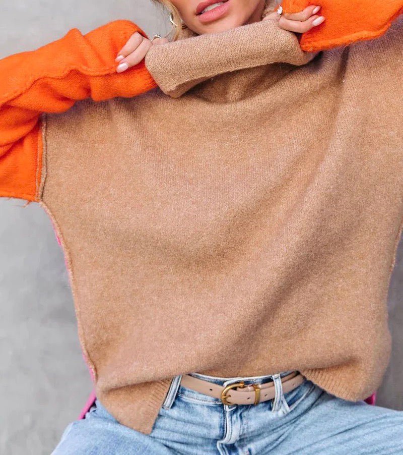 Doreen | Color Block Pullover Sweater for Women