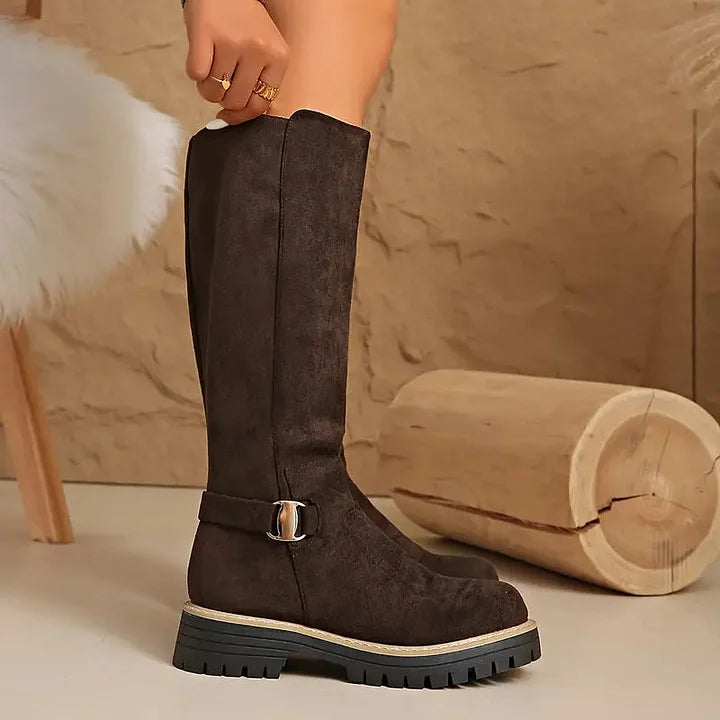 Valerie | Elegant knee-high boots with stylish buckle details