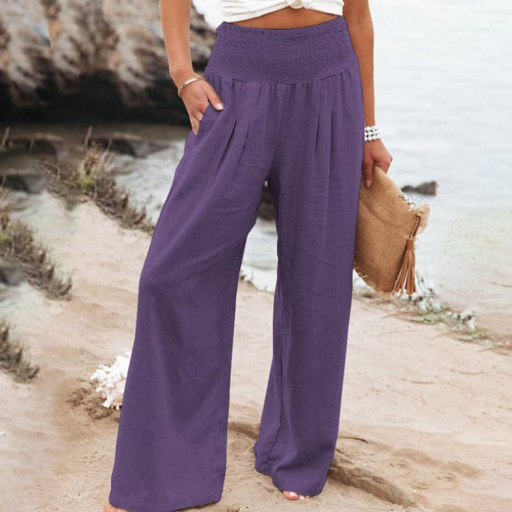 Anne | Airy and Elegant Linen Wide-Leg Trousers