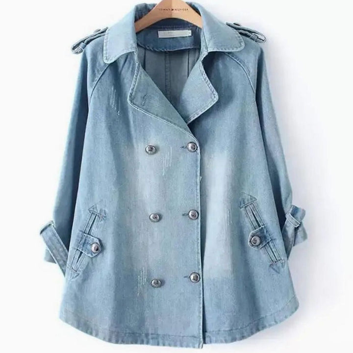 Sophie | Denim-Cape-Mantel – Oversized für Damen