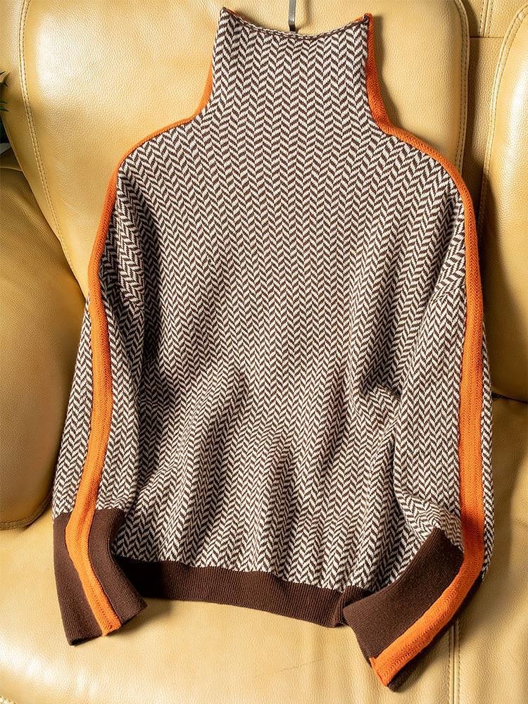 Clara | Gestreifter Rollkragenpullover für Frauen