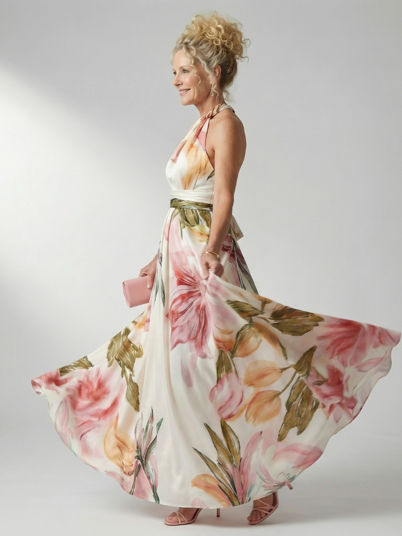 Amiel | Maxi Kleid – Luftiges Floral-Muster für Damen