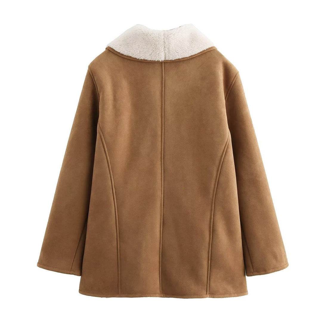 Drune | Kurzmantel mit Teddyfutter für Damen – Kuscheliger Stil