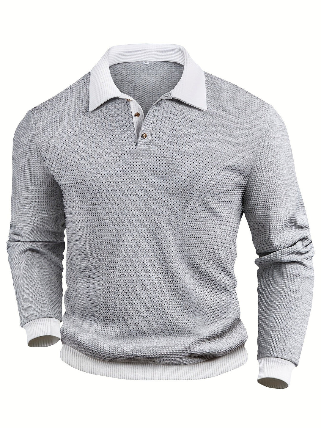 Gareth | Langärmliges Polo-Shirt – Texturiert und Bequem
