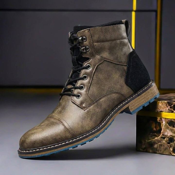 Jake | Two-Tone Leather Boots – Handcrafted Style for Men