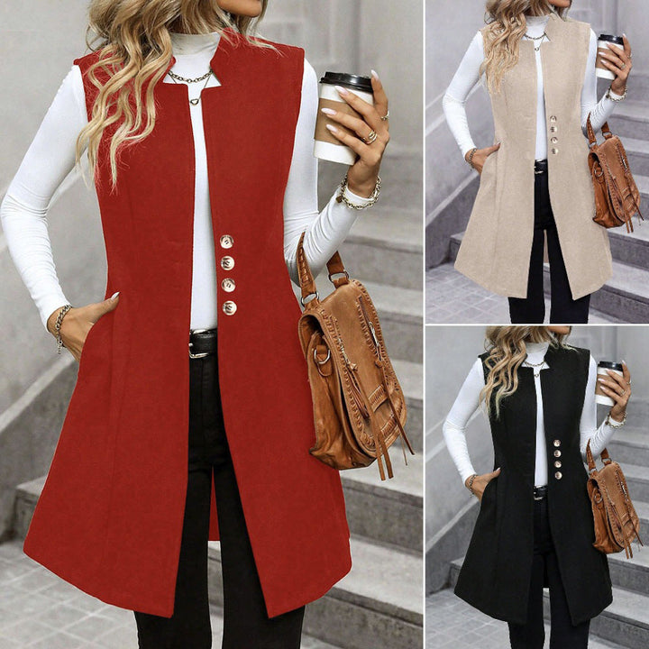 Isabella | Elegant and Modern Women's Button Vest
