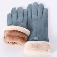 Sabrina | Elegant suede gloves with soft fleece lining for winter days