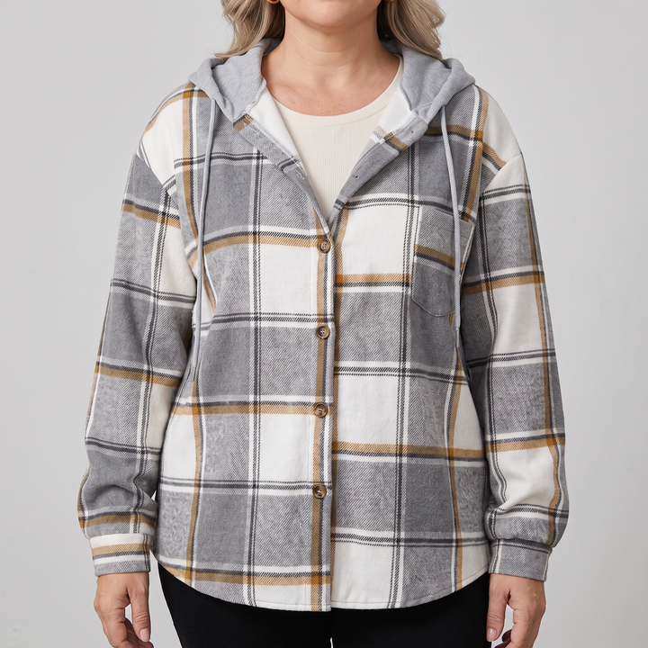 Glenna | Highland Plaid Hooded Coat – Modischer Komfort für Frauen