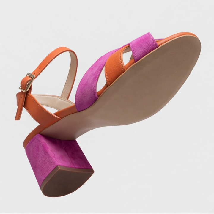 Amanda | Orthopädische Chunky Heels im Farbblock-Design