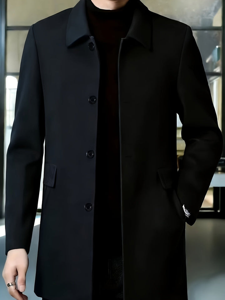 Gerard | Überziehmantel – Eleganter Single-Breasted Stil für Männer