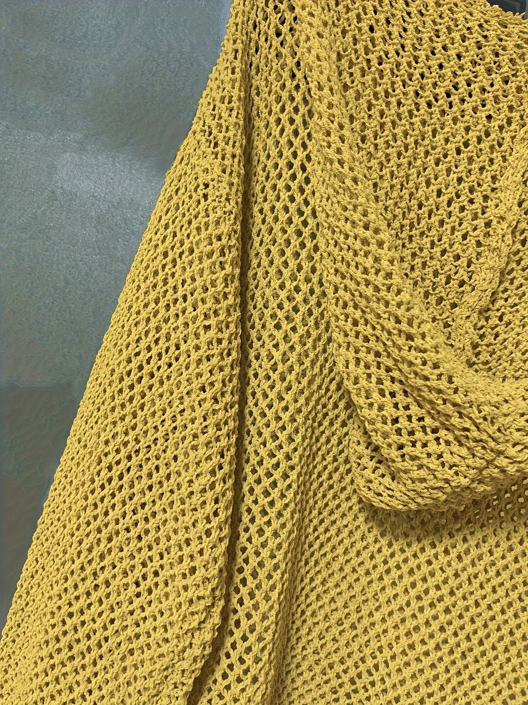 Delaney | Offener Strickpullover mit Kapuze