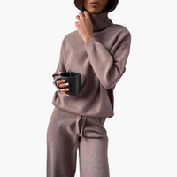 Valerie | Minimalist Knit Set with Wide-Leg Pants