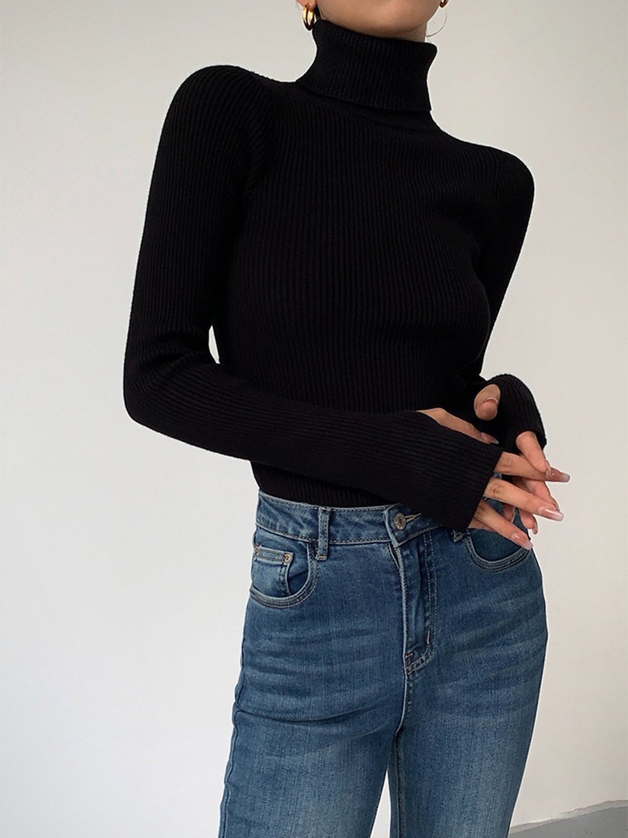 Marie | Rollkragenpullover – Feines Rippdesign für Damen