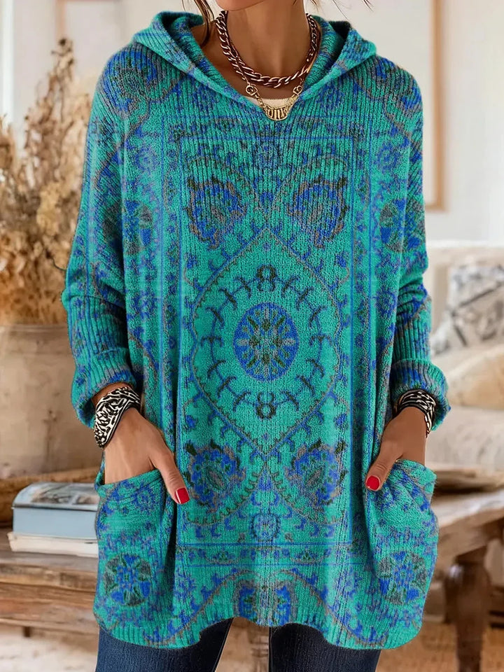 Vivid | Hoodies – Vintage-Inspired Ethnic Print for Women
