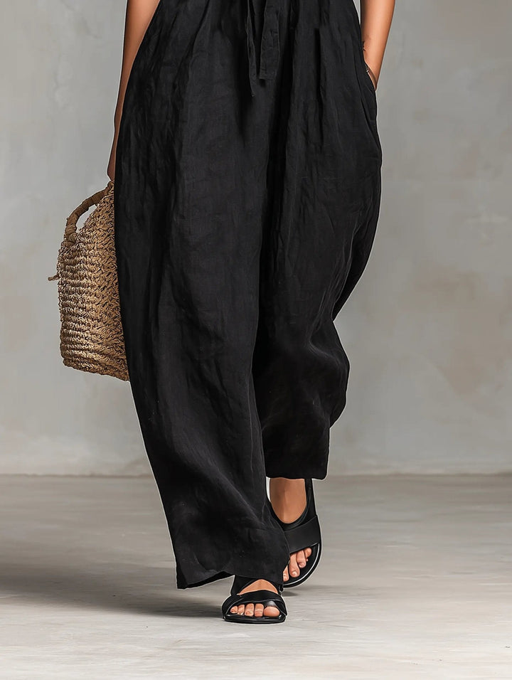 Hannah | Wide-Leg Jumpsuit – Trägerloser Stil für Damen