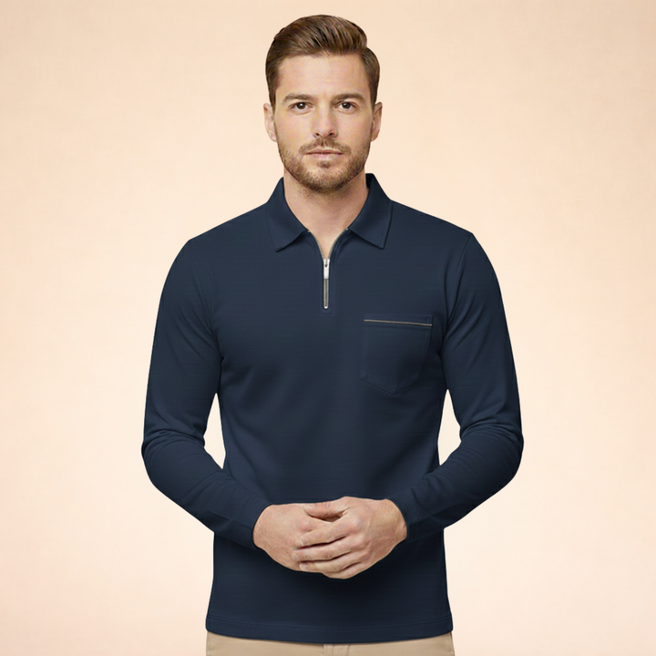 Patrick | Elegant breathable long-sleeve polo shirt