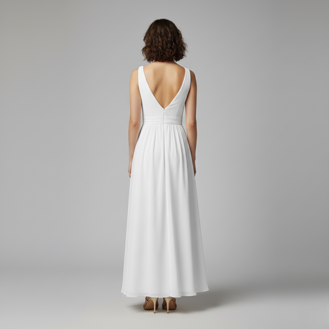 Sofia | Damen V Ausschnitt Maxikleid